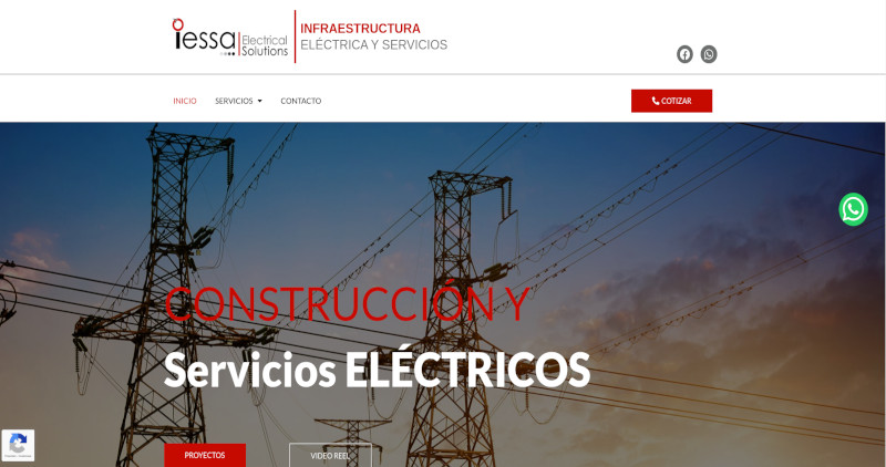 IESSA Infraestructura Eléctrica y Servicios. Sitio web creado por MAR Consultores Web